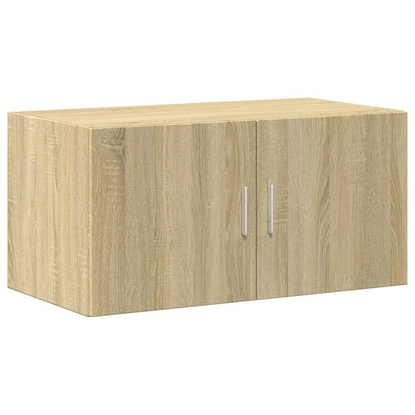 Armario de pared madera ingeniería roble Sonoma 80x425x40 cm Roble Sonoma