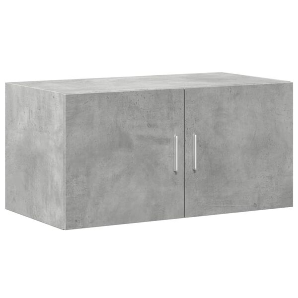 Armario de pared madera ingeniería gris hormigón 80x425x40 cm Gris hormigón
