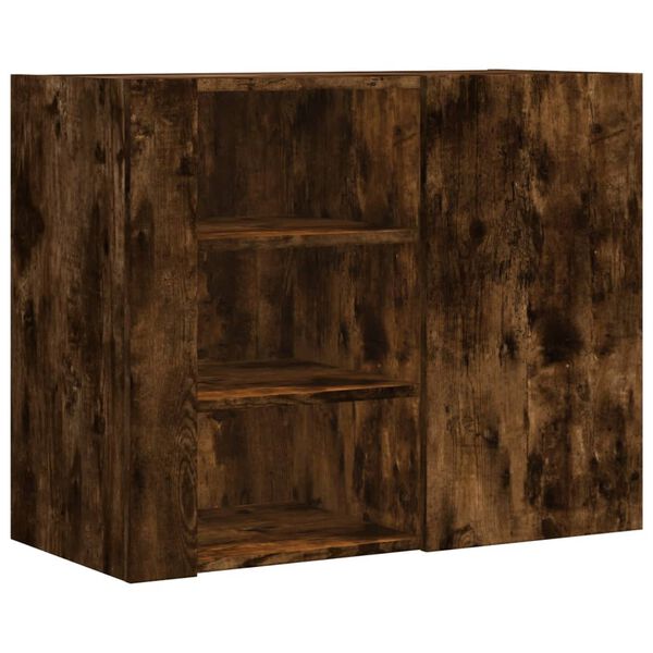 Armario de pared madera de ingeniería roble ahumado 75x35x60 cm Roble ahumado