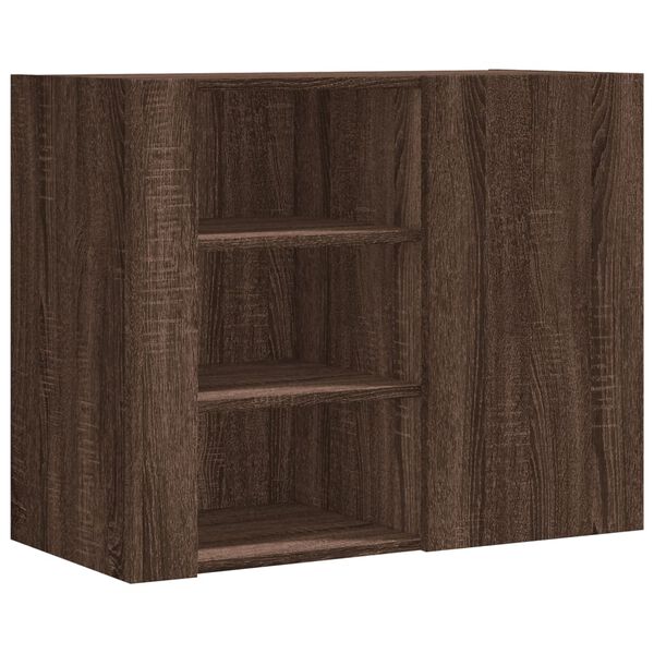 Armario de pared madera de ingeniería marrón roble 75x35x60 cm Marrón roble 848429