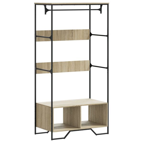 Armario de madera de ingeniería roble Sonoma 90x50x180 cm Roble Sonoma