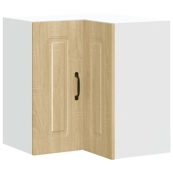 Armario de cocina de esquina de pared Kalmar roble sonoma Roble Sonoma 1x armario esquinero de pared 57 cm ancho 60 cm alto