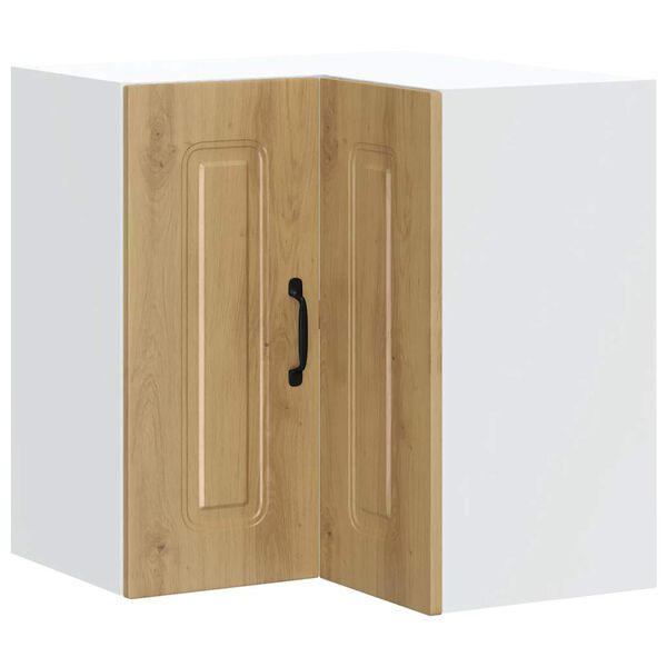 Armario de cocina de esquina de pared Kalmar roble artesanal Roble artesanal 1x armario esquinero de pared 57 cm ancho 60 cm alto