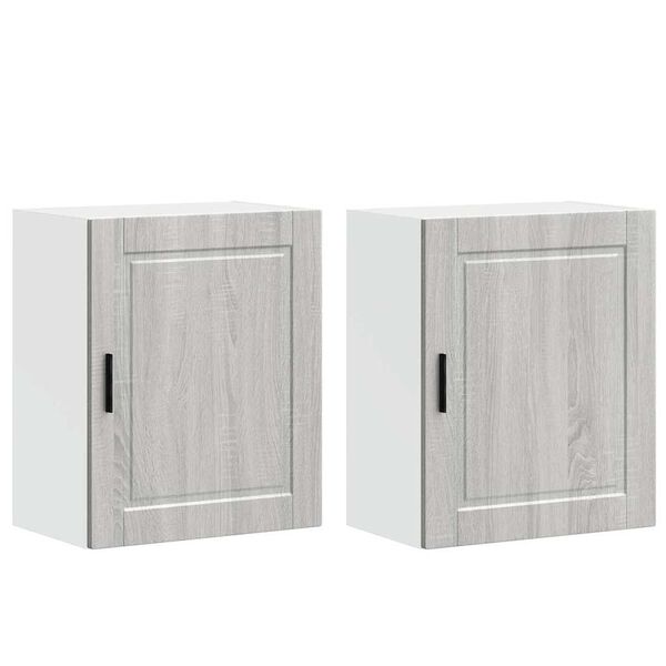 Armarios pared para cocina 2 uds Porto gris sonoma Gris Sonoma 2x mueble de pared (1 puerta) 50 x 31 x 60 cm