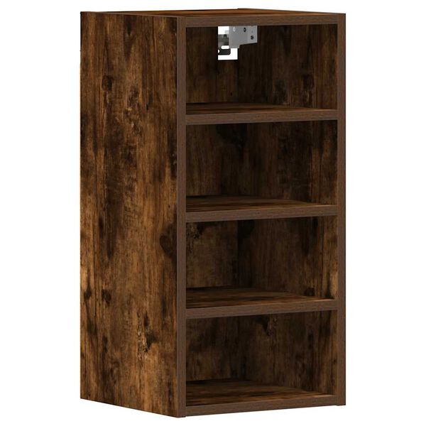 Armario colgante «Riga» roble ahumado 30x295x60 cm madera de ingeniería Roble ahumado 1 armario colgante (4 estantes) de 30 cm de ancho y 60 cm de alto
