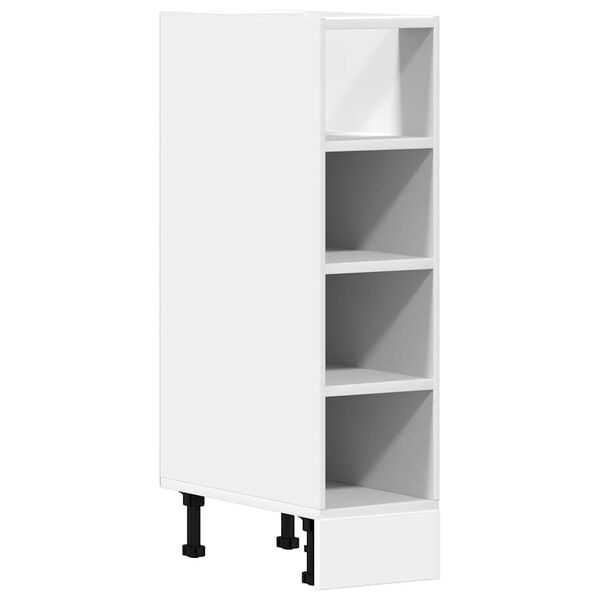 Armario bajo «Riga» blanco 20x445x815 cm Madera de ingeniería Blanco 1x mueble inferior (4 estantes) 20 cm