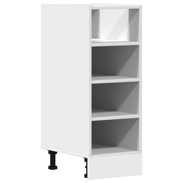 Armario bajo «Riga» blanco 30x445x815 cm Madera de ingeniería Blanco 1x mueble inferior (4 estantes) 30 cm