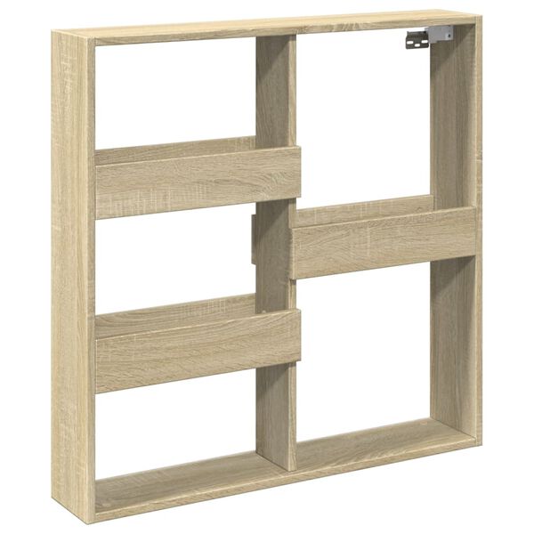 Armario de pared madera de ingeniería roble Sonoma 80x15x80 cm Roble Sonoma 80 x 15 x 80 cm