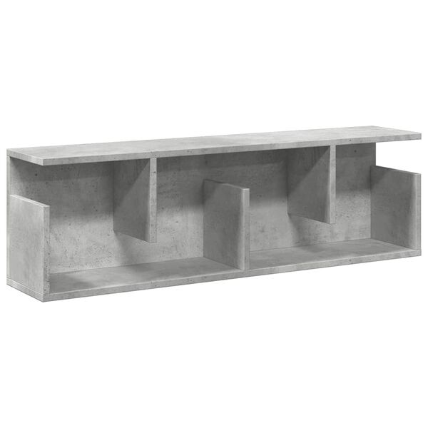 Armario de pared madera ingeniería gris hormigón 100x20x30 cm Gris hormigón 100 x 20 x 30 cm