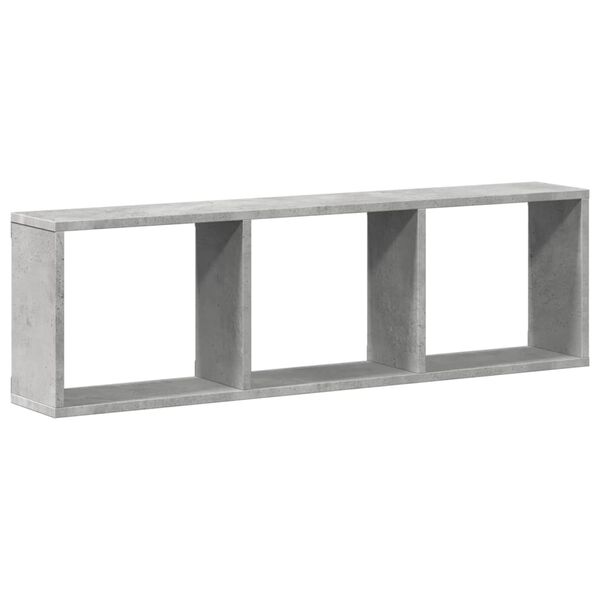 Armario de pared madera ingeniería gris hormigón 100x16x30 cm Gris hormigón