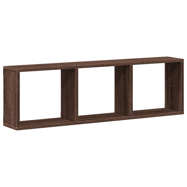 Armario de pared madera ingeniería marrón roble 100x16x30 cm Marrón roble 100 x 16 x 30 cm