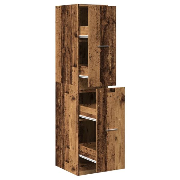 Armario botiquín madera de ingeniería envejecida 30x41x1445 cm Madera antigua 30 x 41 x 144.5 cm