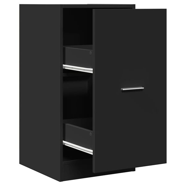 Armario botiquín madera de ingeniería negro 40x41x775 cm Negro 40 x 41 x 77,5 cm