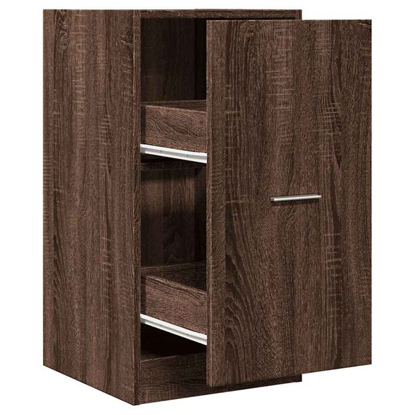 Armario botiquín madera ingeniería marrón roble 40x41x775 cm Marrón roble 40 x 41 x 77,5 cm