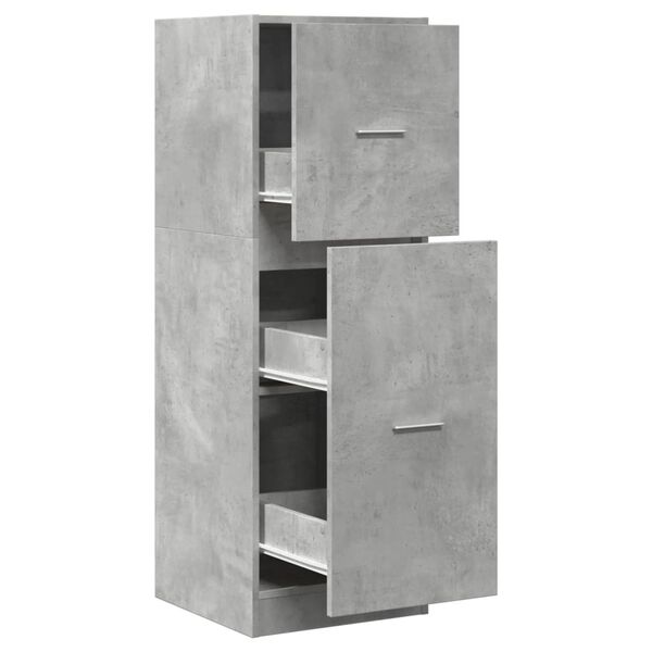 Armario botiquín madera ingeniería gris hormigón 40x41x118 cm Gris hormigón 40 x 41 x 118 cm