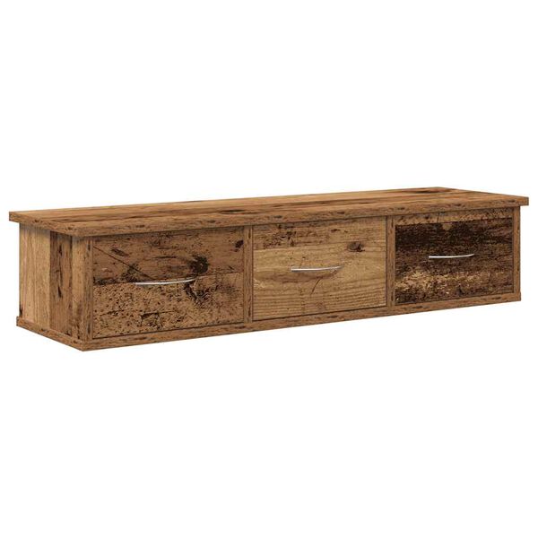 Armario de pared madera ingeniería envejecida 88x26x185 cm Madera antigua 90 cm