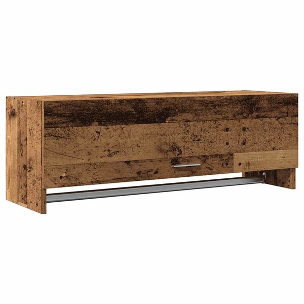 Armario de madera contrachapada envejecida 100x325x35 cm Madera antigua 100 x 32,5 x 35 cm