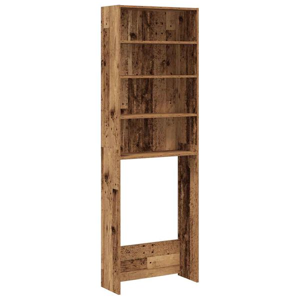 Armario de lavadora envejecida 64x24x190 cm Madera antigua