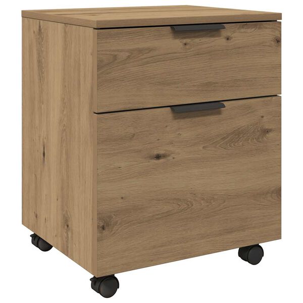 Archivador ruedas madera contrachapada roble artesanal Roble artisan