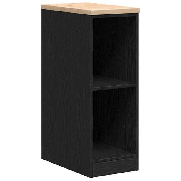 Armario de almacenamiento para garaje negro 30x51x85 cm Negro 30 x 51 x 85 cm 2 estantes