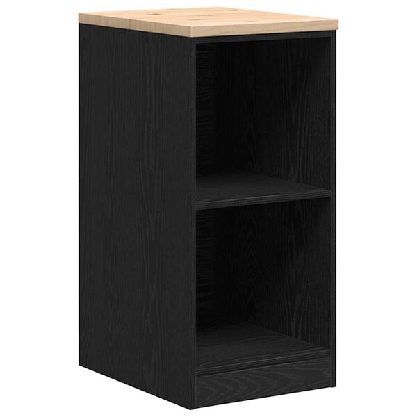 Armario de almacenamiento para garaje negro 40x51x85 cm Negro 40 x 51 x 85 cm 2 estantes