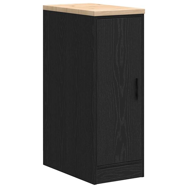 Armario de almacenamiento para garaje negro 30x51x85 cm Negro 30 x 51 x 85 cm 1 puerta de madera