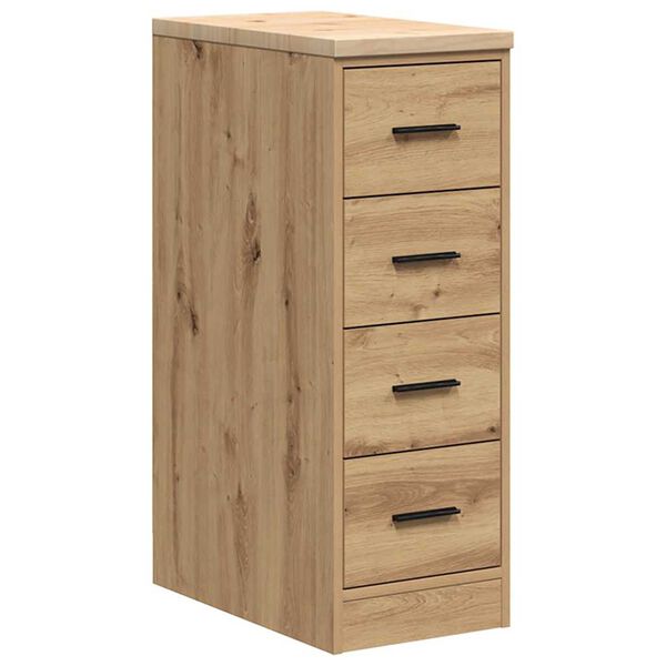 Armario de almacenamiento para garaje Artisan Oak 30x51x85 cm Roble artisan 30 x 51 x 85 cm 4 Cajones