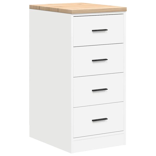 Armario de almacenamiento para garaje blanco 40x51x85 cm Blanco 40 x 51 x 85 cm 4 Cajones