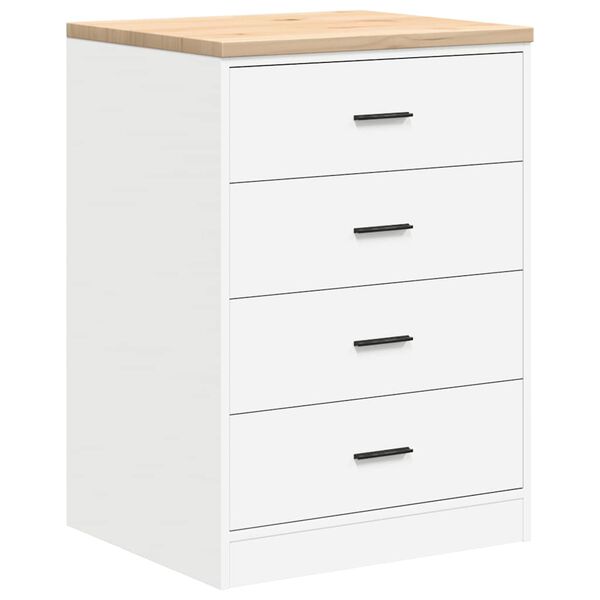 Armario de almacenamiento para garaje blanco 60x51x85 cm Blanco 60 x 51 x 85 cm 4 Cajones