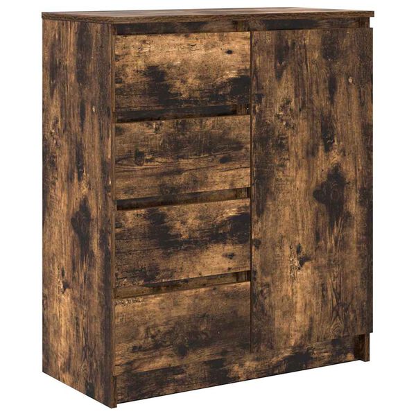 Aparador con cajones roble ahumado 71x35x84cm madera ingeniería Roble ahumado