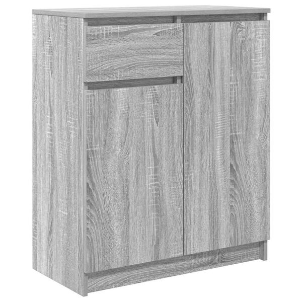 Aparador con cajón Sonoma gris 71x35x84 cm madera de ingeniería Gris sonoma