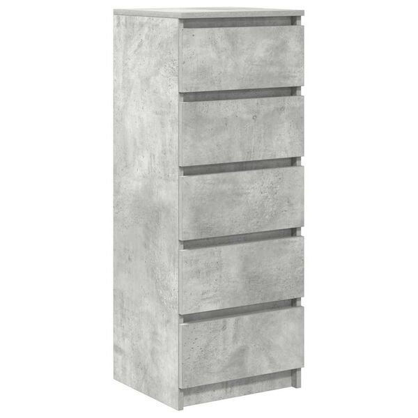Aparador con cajones gris hormigón 375x35x99 cm Gris hormigón