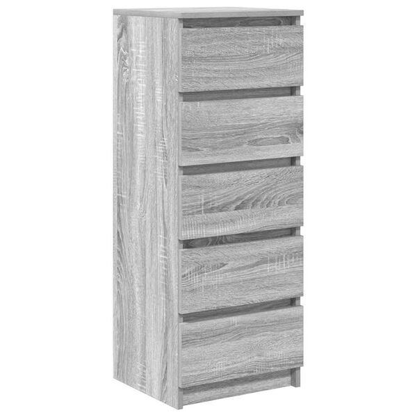 Aparador con cajones Sonoma gris 375x35x99cm Madera ingeniería Gris sonoma